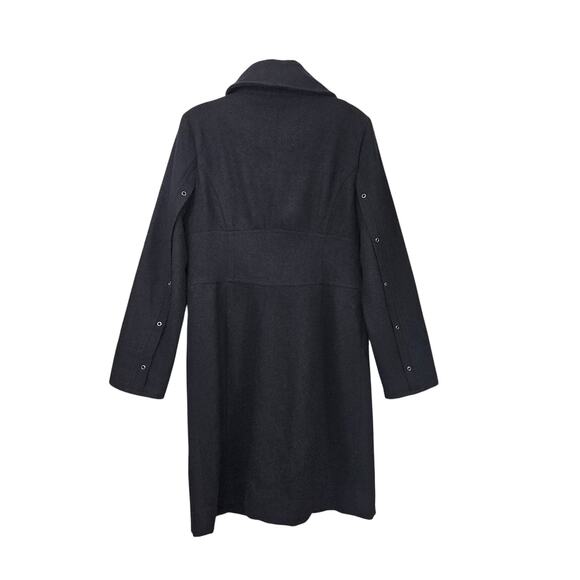 Buffalo David Bitton Wool Blend Double Breasted Zip Front Long Pea Coat Medium - Picture 2 of 7